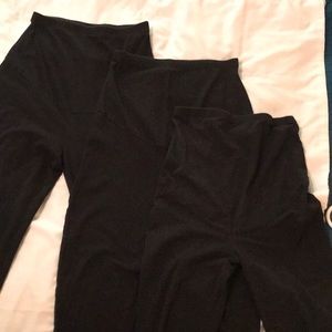 Lot of 3 maternity full panel black leggings small
